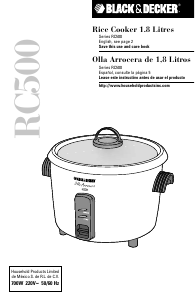 Manual Black and Decker RC600 Rice Cooker