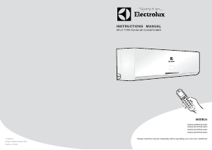 Manual Electrolux EASX12P5AHLW Air Conditioner