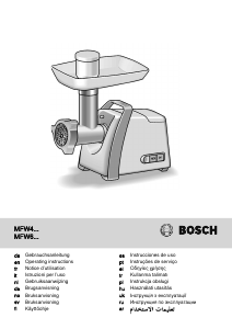 Kullanım kılavuzu Bosch MFW45020 Kıyma makinesi