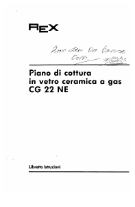 Manuale Rex PB345V Piano cottura
