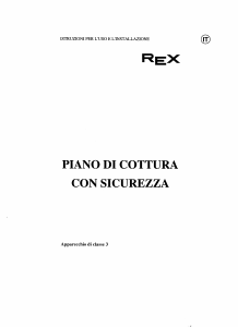 Manuale Rex PVA64V Piano cottura