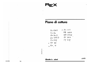 Manuale Rex PX931 Piano cottura