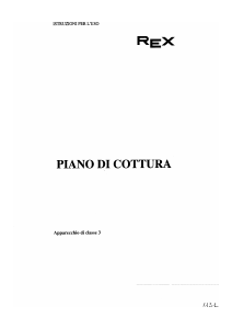 Manuale Rex PXF4DNV Piano cottura