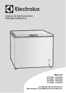 Manual de uso Electrolux EFP1000P Congelador