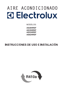 Manual de uso Electrolux AS26HRSFI Aire acondicionado