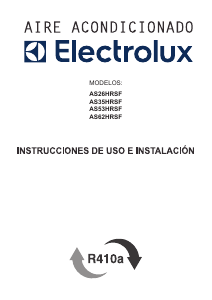 Manual de uso Electrolux AS35HRSFI Aire acondicionado