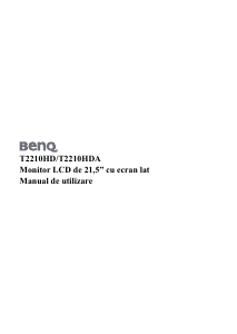 Manual BenQ T2210HD Monitor LCD