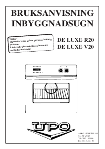 Bruksanvisning UPO De Luxe V20 Ugn