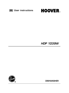 Manual Hoover HDP 1D39W-80 Dishwasher