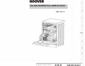 Kullanım kılavuzu Hoover HED 122-17 Bulaşık makinesi