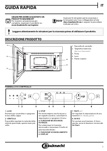 Manuale Bauknecht MHCK5 2138 PT Microonde