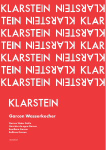 Manual de uso Klarstein 10032533 Garcon Hervidor