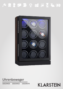 Manual Klarstein 10029479 Watch Winder