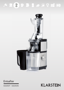 Manual Klarstein 10029378 Juicer