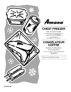 Manual Amana AQC0501DRW Freezer