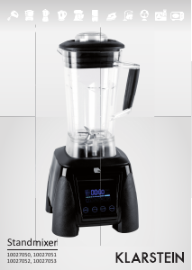 Manual Klarstein 60001595 Blender