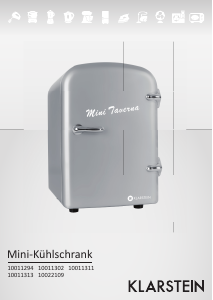 Bedienungsanleitung Klarstein 10011294 Mini Kühlschrank