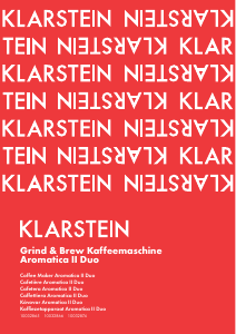 Handleiding Klarstein 10032874 Aromatica II Duo Koffiezetapparaat