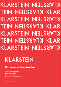 Bedienungsanleitung Klarstein 10032771 Arabica Kaffeemaschine