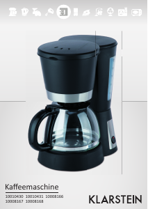 Manual Klarstein 10010430 Coffee Machine