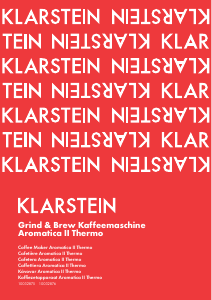 Manual de uso Klarstein 10032875 Aromatica II Thermo Máquina de café