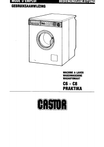 Handleiding Castor C8 Praktika Wasmachine
