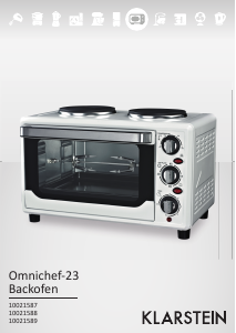 Handleiding Klarstein 10021587 Omnichef 23 Oven