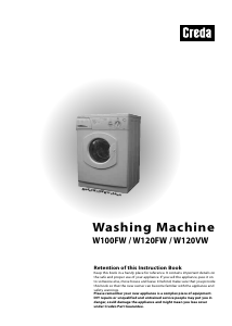 Manual Creda W100FW Washing Machine