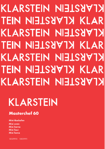 Manual de uso Klarstein 10029191 Masterchef 60 Horno