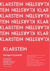Handleiding Klarstein 10032942 Hot Spot Crystal IR Kachel