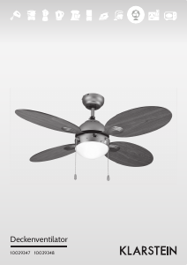 Mode d’emploi Klarstein 10029348 Ventilateur de plafond