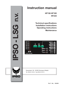 dreigen Registratie Bisschop Handleiding IPSO HF234 Wasmachine