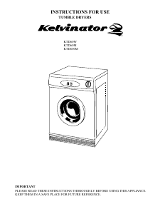 Manual Kelvinator KTD60W Dryer