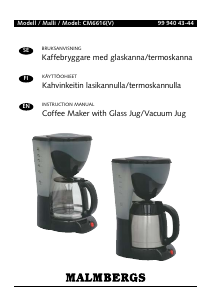 Bruksanvisning Malmbergs CM6616 Kaffebryggare