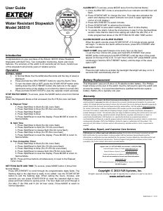 Manual Extech 365515 Stopwatch