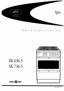 Bruksanvisning ElektroHelios SK636-5 Spis