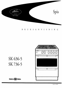 Bruksanvisning ElektroHelios SK736-5 Spis