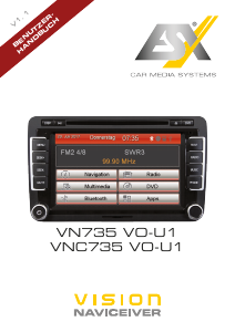 Bedienungsanleitung ESX VN735 VO-U1 Vision (Volkswagen) Navigation