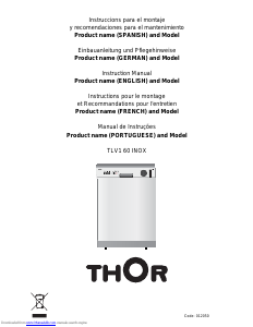 Manual Thor TLV1 60 INOX Dishwasher