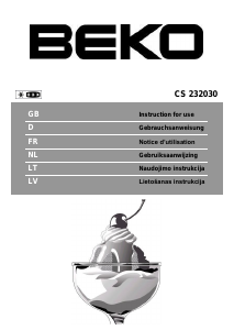 Bedienungsanleitung BEKO CS232030 Kühl-gefrierkombination