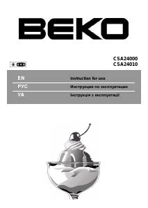 Руководство BEKO CSA24010 Холодильник с морозильной камерой