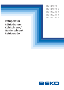 Mode d’emploi BEKO CN142240X Réfrigérateur combiné