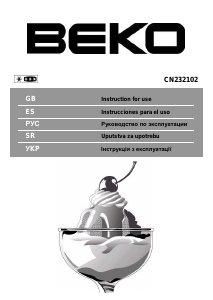 Руководство BEKO CN232102 Холодильник с морозильной камерой