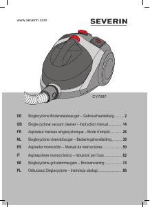 Manual de uso Severin CY 7087 Aspirador