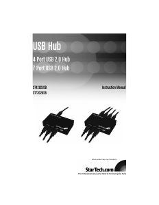 Manual StarTech ST7202USB USB Hub