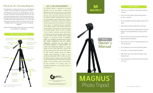 Manual Magnus DX-3320M Tripod