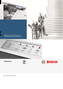 Manual Bosch SMV40T10GB Dishwasher