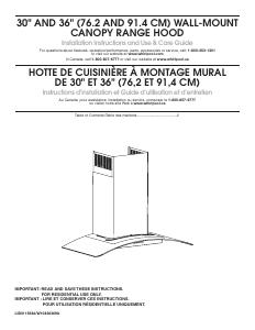 Manual Maytag WVW51UC0FS Cooker Hood