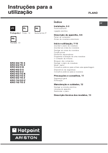 Manual Hotpoint-Ariston KRO 642 D B Placa
