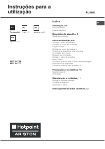 Manual Hotpoint-Ariston KEC 647 B Placa